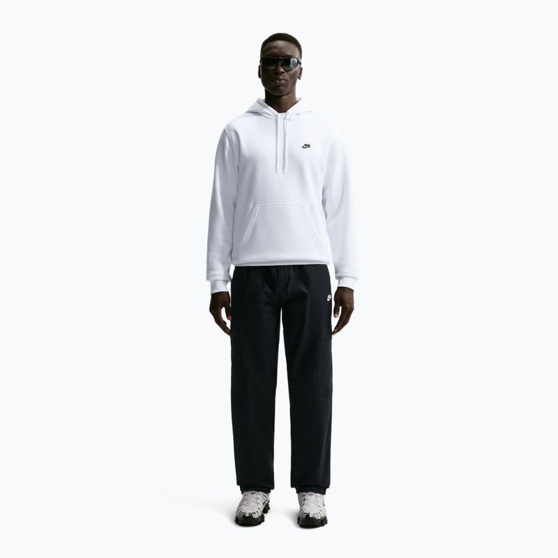 Felpa da uomo Nike Club Pullover Hoodie white/white/black 6