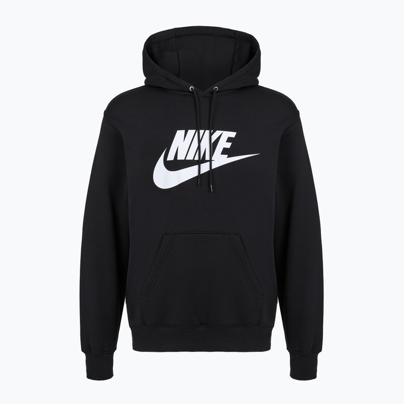 Felpa uomo Nike Club Pullover Hoodie black/black/white 6