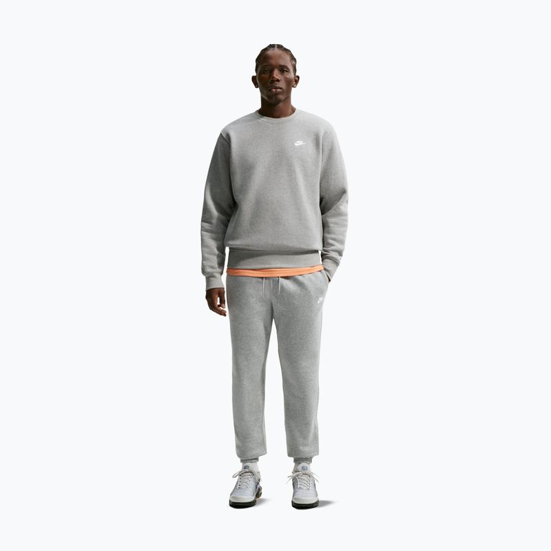 Pantaloni da uomo Nike Club Cuffed Brushed dark grey heather/light smoke grey/white 2