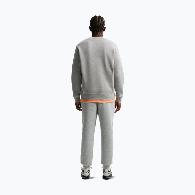 Pantaloni da uomo Nike Club Cuffed Brushed dark grey heather/light smoke grey/white 3