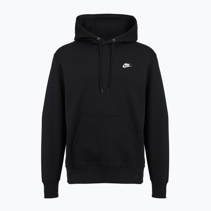 Felpa uomo Nike Club Pullover Hoodie black/black/white 6