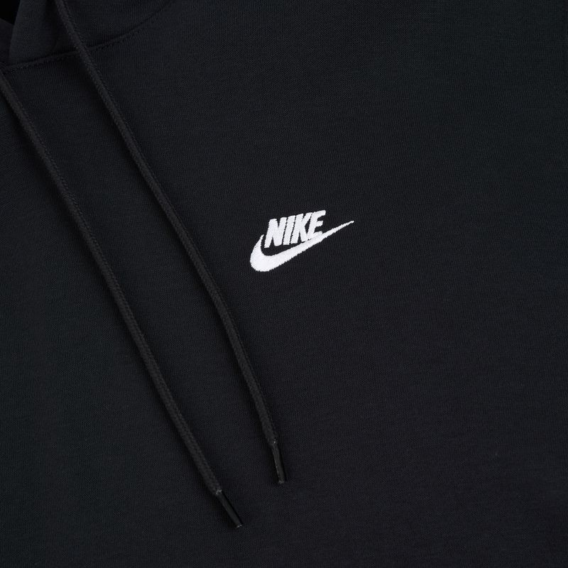 Felpa uomo Nike Club Pullover Hoodie black/black/white 8