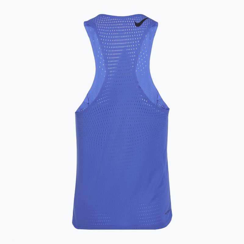 Maglietta da corsa Nike AeroSwift Dri-Fit ADV uomo blu cometa / nero 8