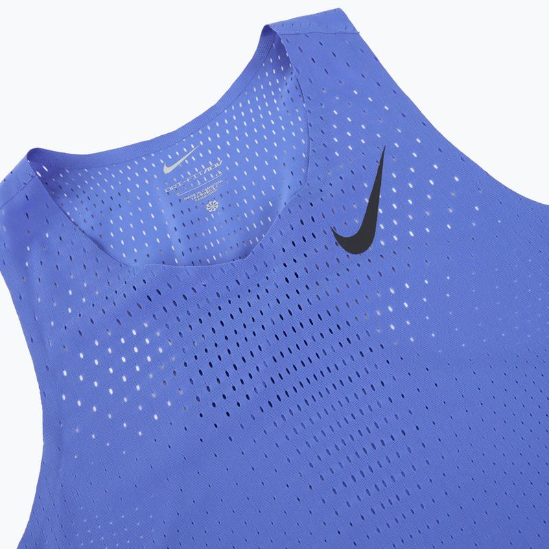 Maglietta da corsa Nike AeroSwift Dri-Fit ADV uomo blu cometa / nero 9
