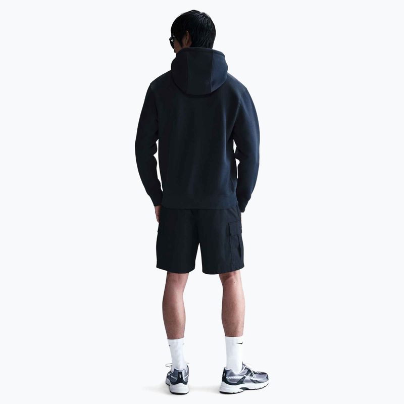 Felpa con cappuccio Nike Club Full Zip Uomo ossidiana/ossidiana/bianca 3