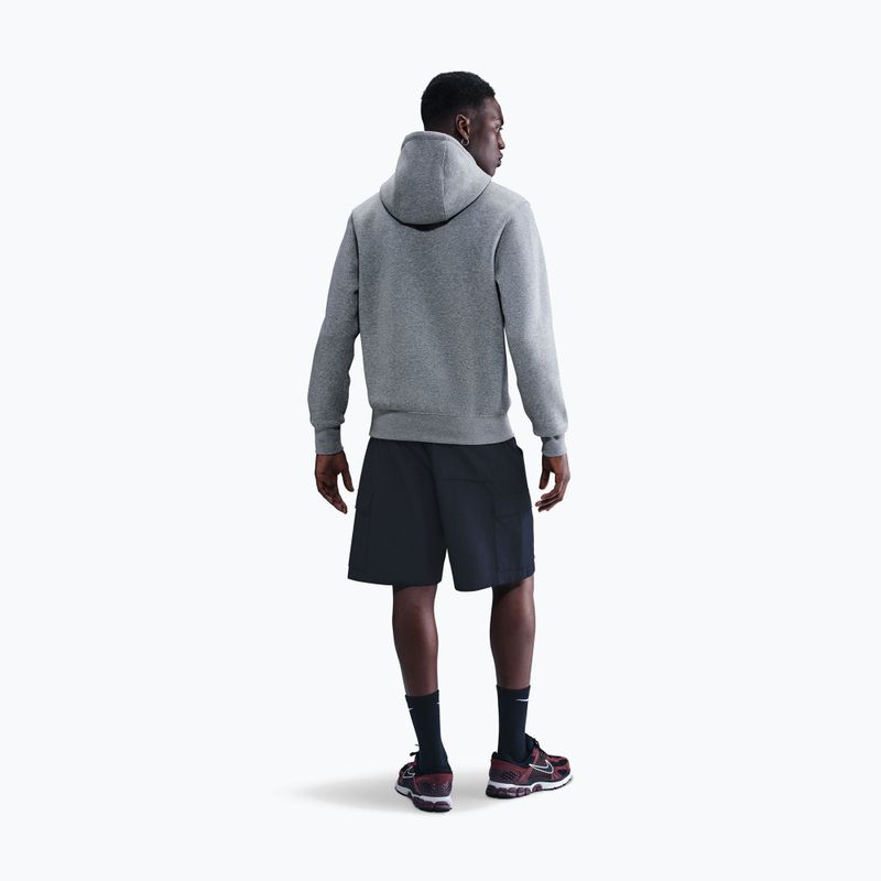 Felpa uomo Nike Club Pullover Hoodie dark grey heather/light smoke grey/white 3