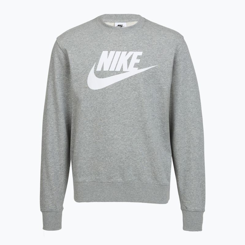 Felpa uomo Nike Sportswear Club Graphic Fleece Crew dark grey heather/white 6