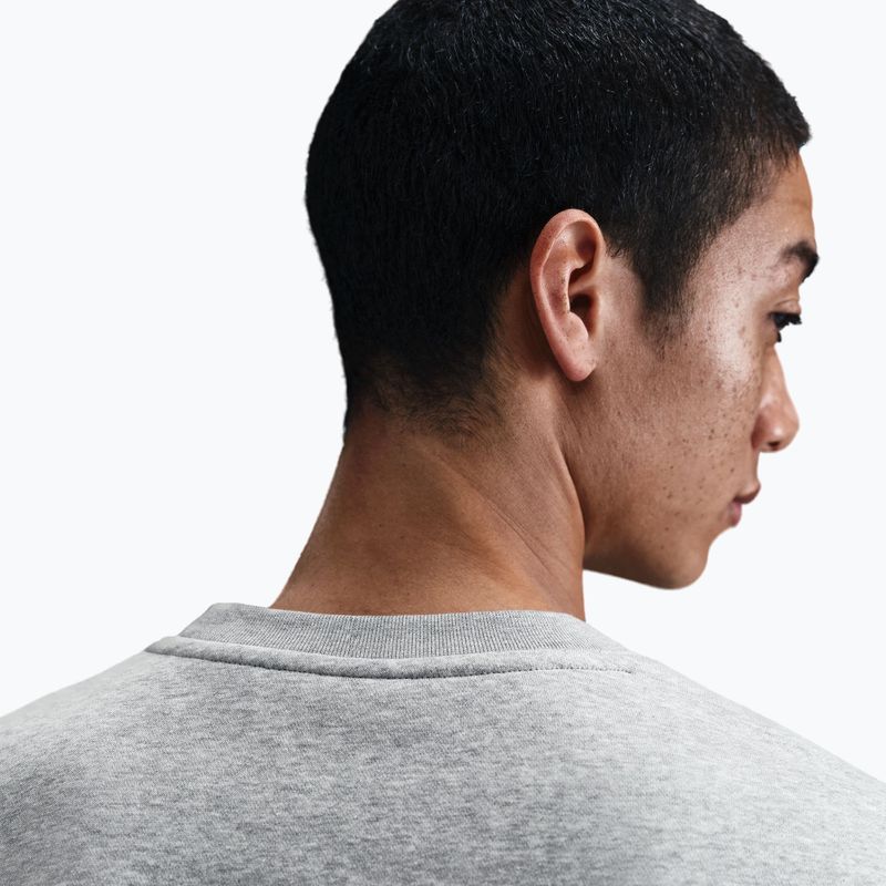 Felpa Nike Club Fleece Crew da uomo, grigio scuro, erica/bianco 5