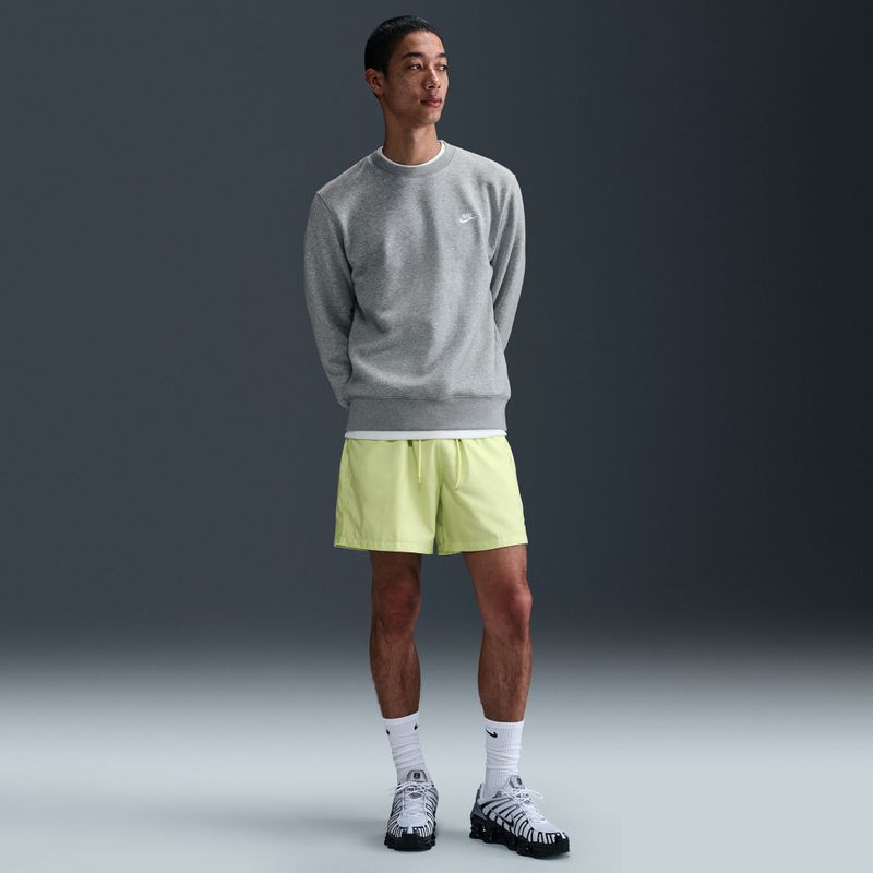 Felpa Nike Club Fleece Crew da uomo, grigio scuro, erica/bianco 6