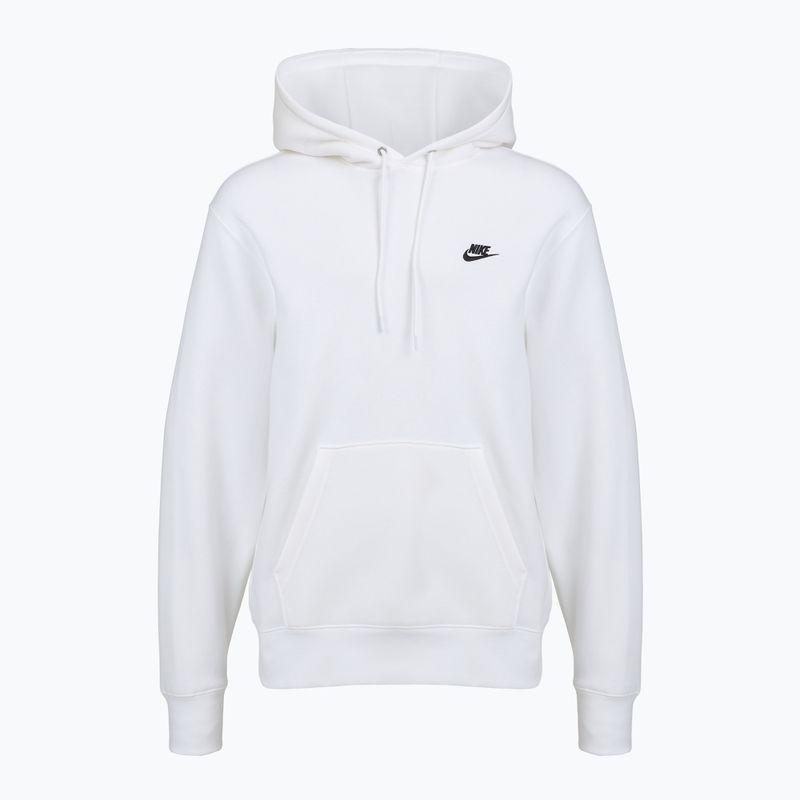 Felpa da uomo Nike Club Pullover Hoodie white/white/black 7