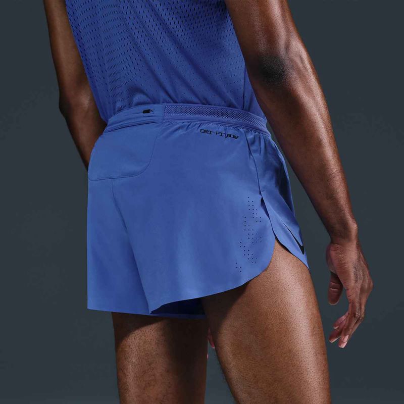 Pantaloncini da corsa Nike AeroSwift Dri-Fit ADV da uomo blu cometa/nero 10