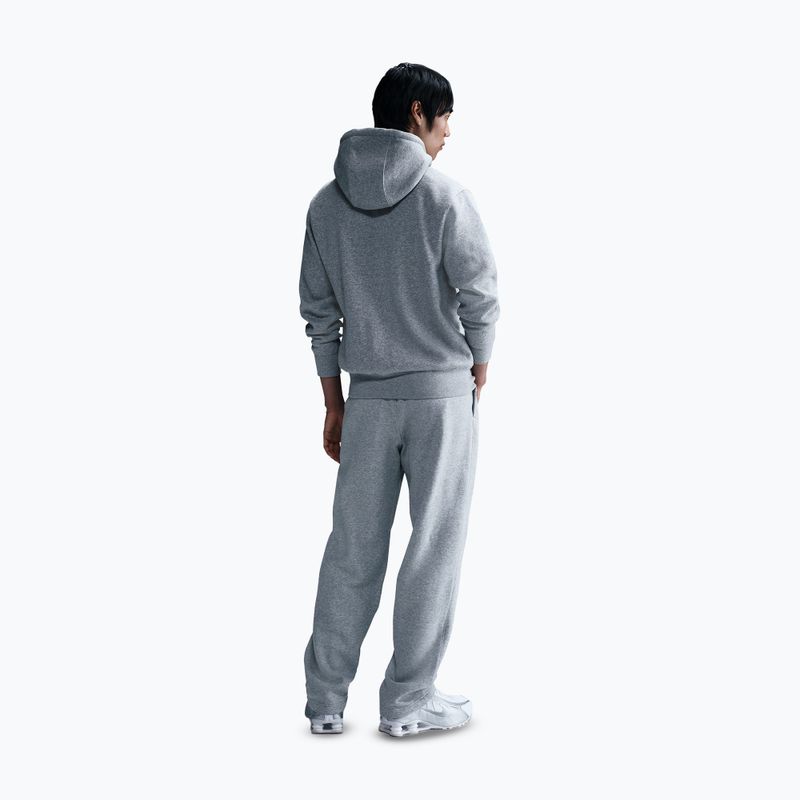 Felpa uomo Nike Club Full Zip Hoodie dark grey heather/light smoke grey/white 3
