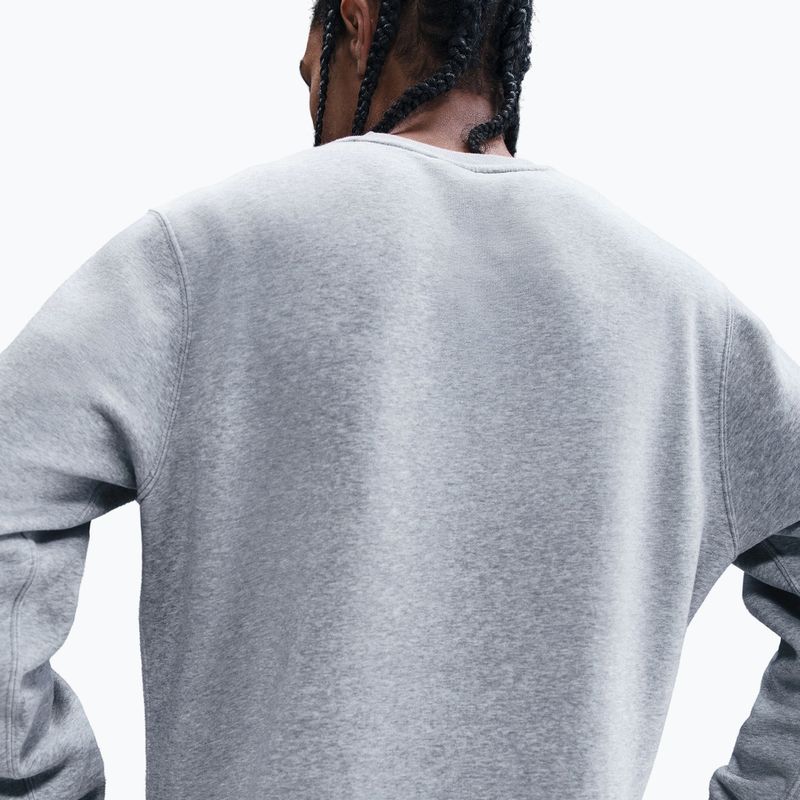 Felpa uomo Nike Sportswear Club Graphic Fleece Crew dark grey heather/white 5