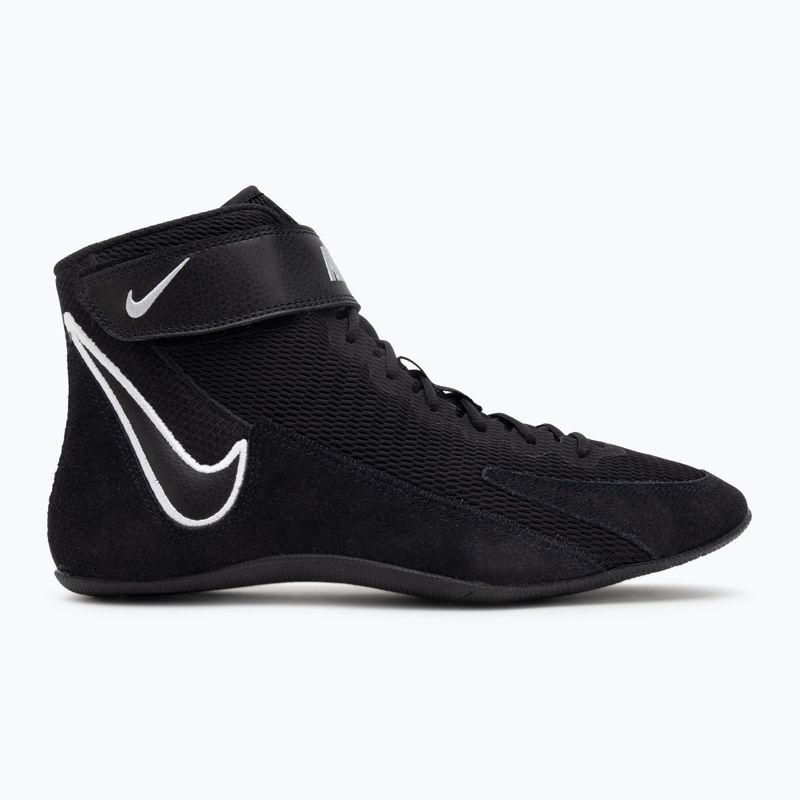 Nike Speedsweep VIII scarpa da wrestling nero/bianco/nero/grigio lupo 2