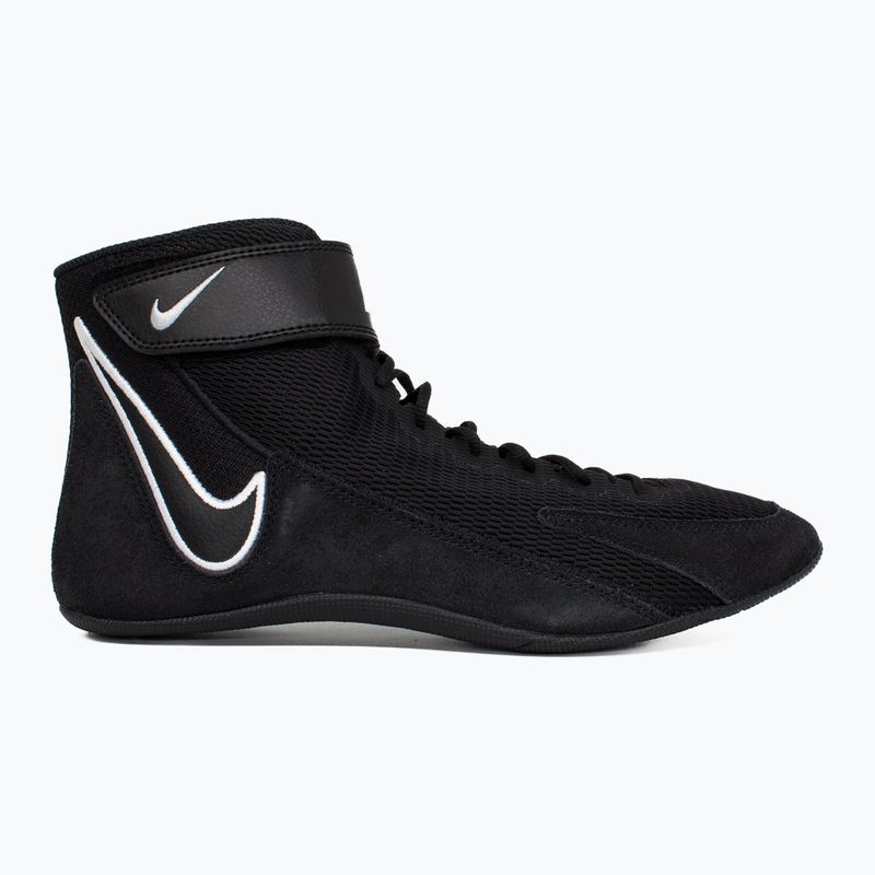 Nike Speedsweep VIII scarpa da wrestling nero/bianco/nero/grigio lupo
