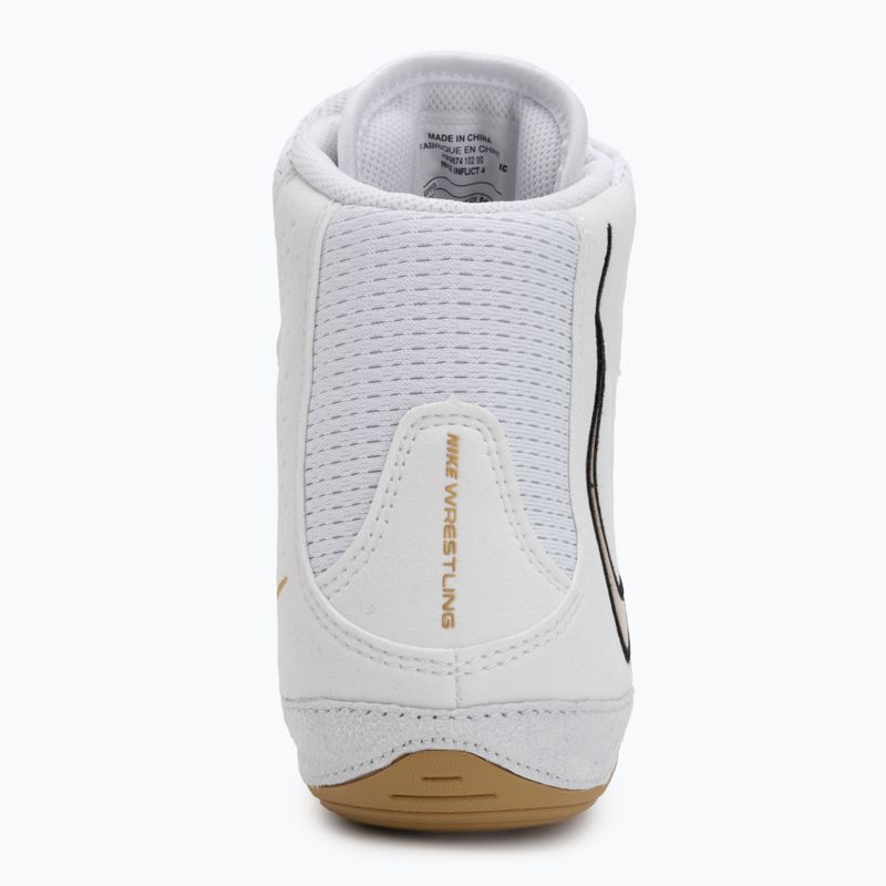 Nike Inflict 4 wrestling scarpa bianco / oro metallico / polvere di fotone / nero 6
