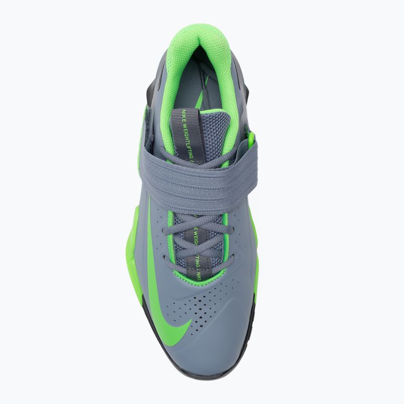 Scarpe da sollevamento pesi Nike Savaleos ardesia/verde sciopero/antracite 5