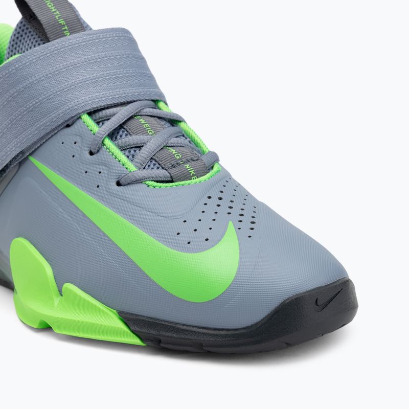 Scarpe da sollevamento pesi Nike Savaleos ardesia/verde sciopero/antracite 7
