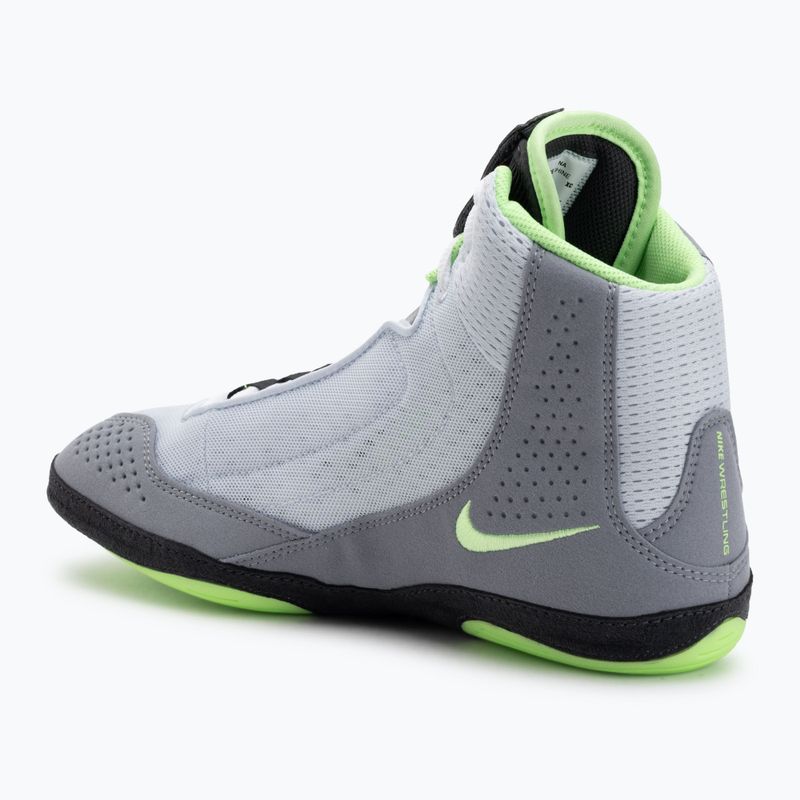 Nike Inflict 4 football wrestling scarpe grey/lime blast/anthracite/white 3