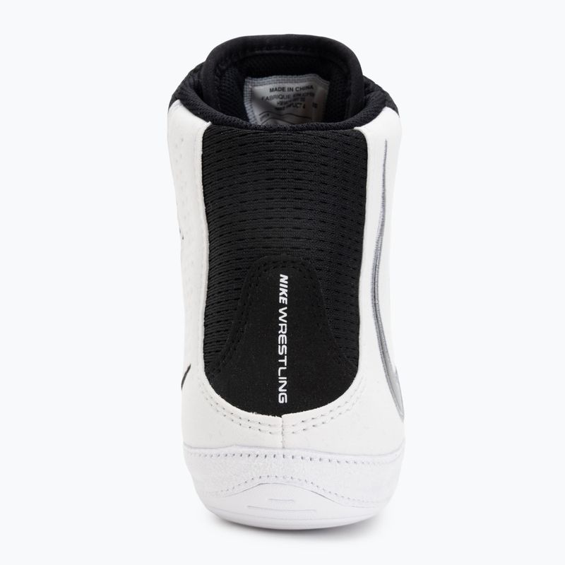 Nike Inflict 4 nero / bianco / grigio lupo scarpa da wrestling 6