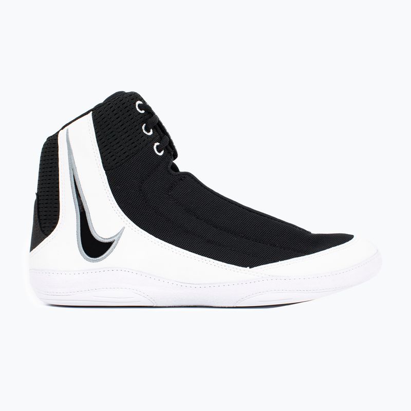 Nike Inflict 4 nero / bianco / grigio lupo scarpa da wrestling