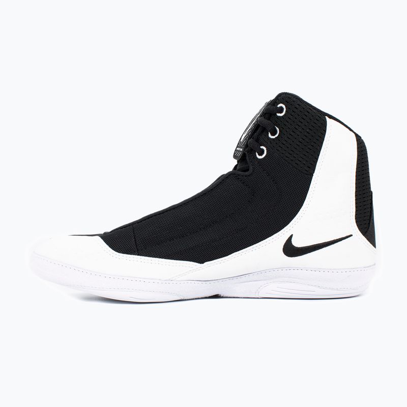 Nike Inflict 4 nero / bianco / grigio lupo scarpa da wrestling 2