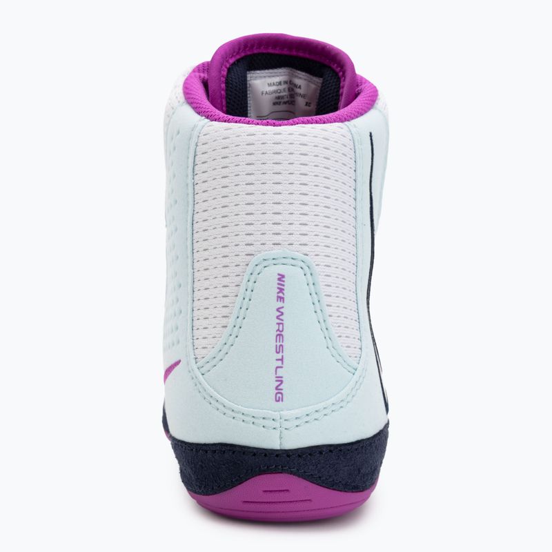 Nike Inflict 4 scarpa da wrestling bianco / ipervioletto / blu ghiacciaio / ossidiana 6