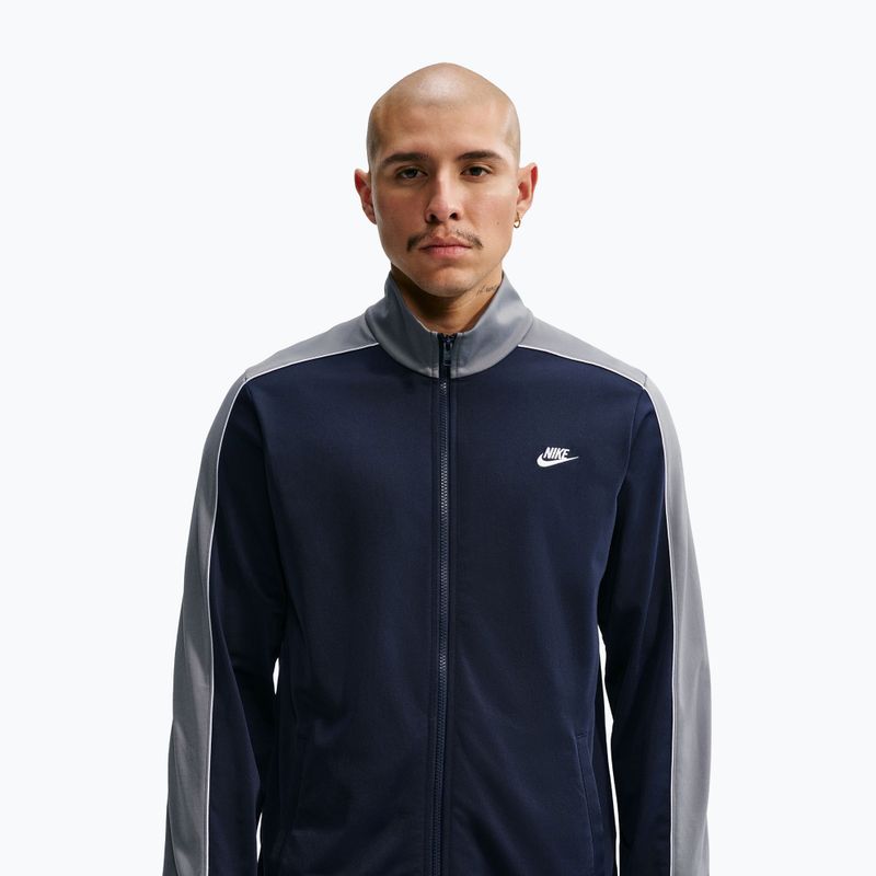 Tuta da uomo Nike Sportswear Club obsidian/smoke grey/white/white 3