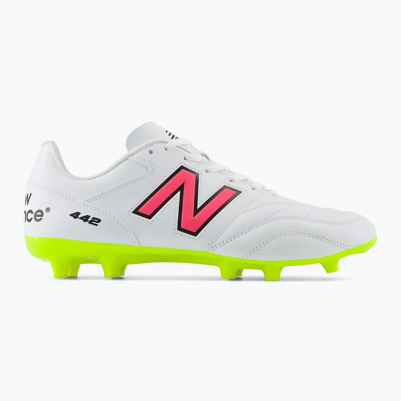 New Balance 442's Academy V2 FG bianco/lime scarpe da calcio da uomo 9