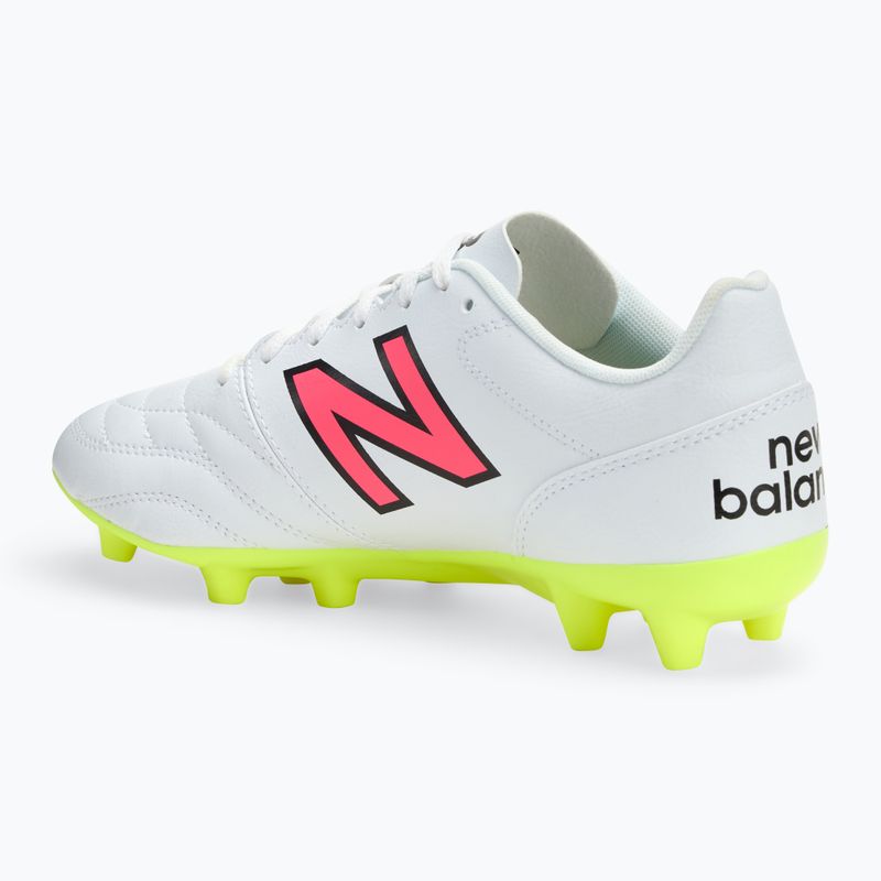 New Balance 442's Academy V2 FG bianco/lime scarpe da calcio da uomo 3