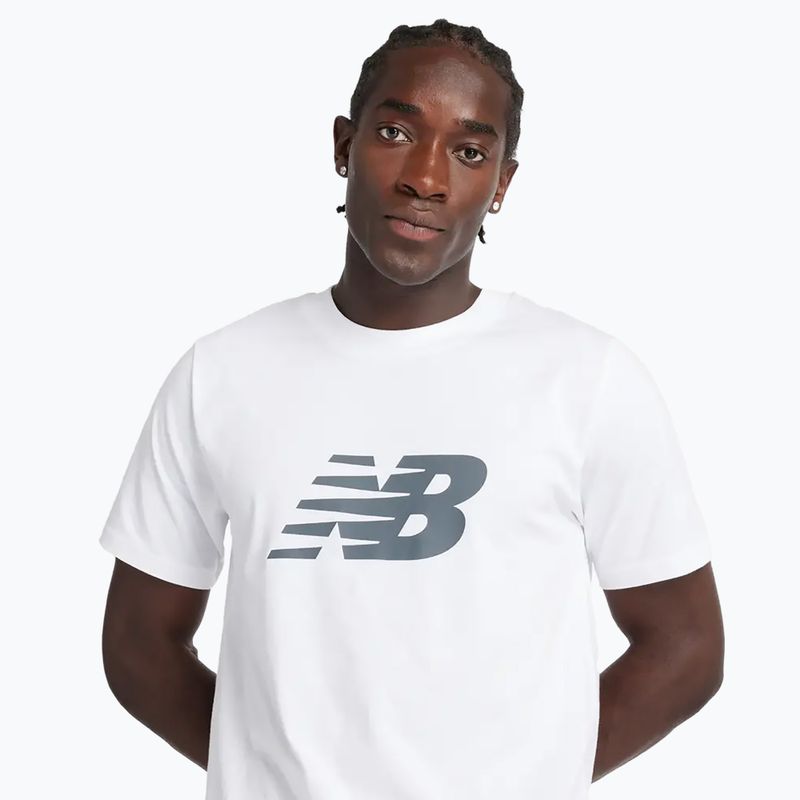 Maglietta New Balance Graphic V Flying da uomo, bianco 4