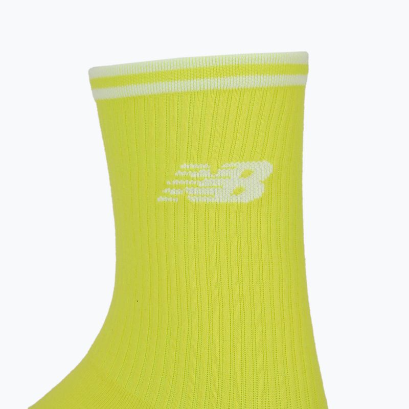 Calzini New Balance Running Stripe Midcalf 2 paia giallo/bianco 3