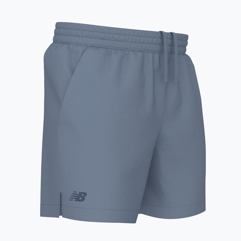 Pantaloncini da tennis New Balance Tournament Seersucker Short da uomo, con colori blu scuro 2
