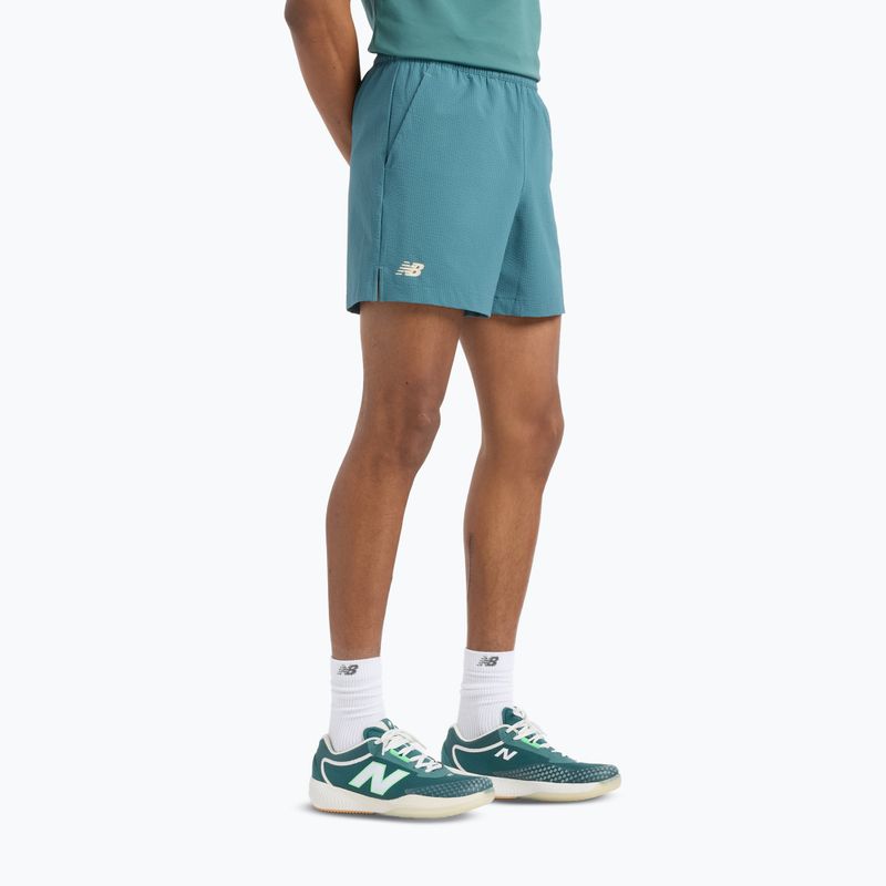 Pantaloncini da tennis New Balance Tournament Seersucker Short Uomo new spruc 4