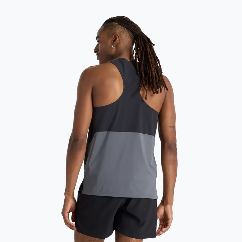 Canotta New Balance Race Day Uomo grafite per la corsa 2