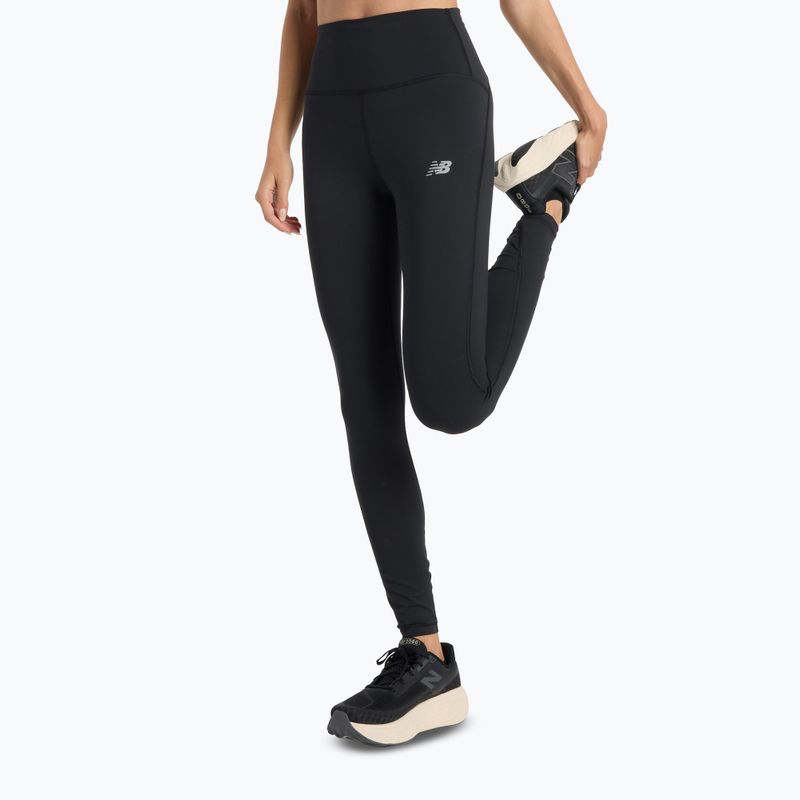 Leggings da corsa da donna New Balance Harmony High Rise nero 5