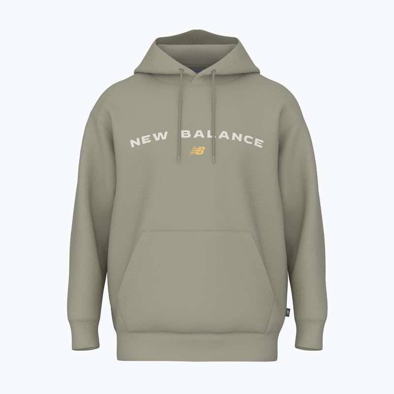 Felpa New Balance Reimagine Fleece Hraphic Hoody Uomo olivine