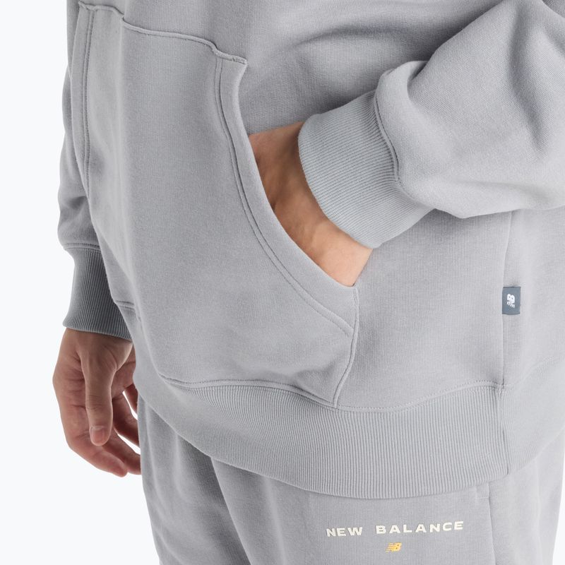 Felpa New Balance Reimagine Fleece Hraphic Hoody Uomo slategrey 6