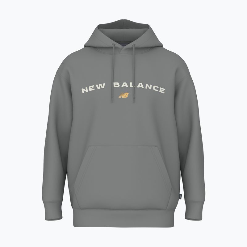 Felpa New Balance Reimagine Fleece Hraphic Hoody Uomo slategrey