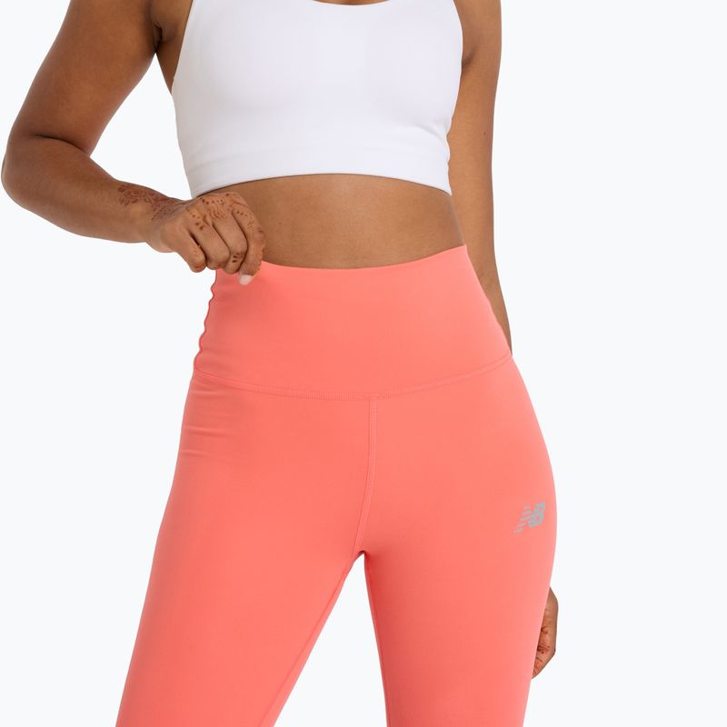 Leggings da corsa New Balance Harmony High Rise Driftred da donna 4
