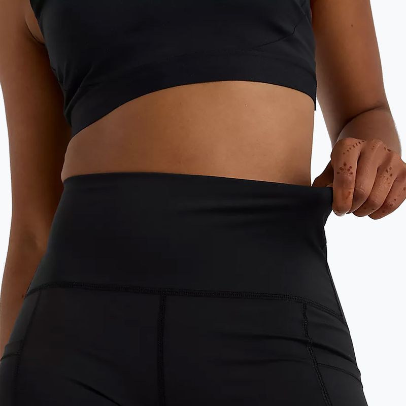 Pantaloncini da corsa New Balance Sleek Pocket High Rise da donna, nero 6