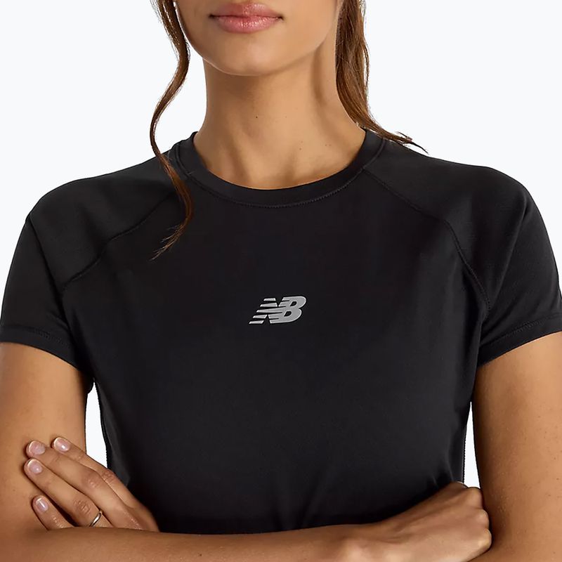 Maglietta New Balance Seasonal Jacquard nera da donna 4