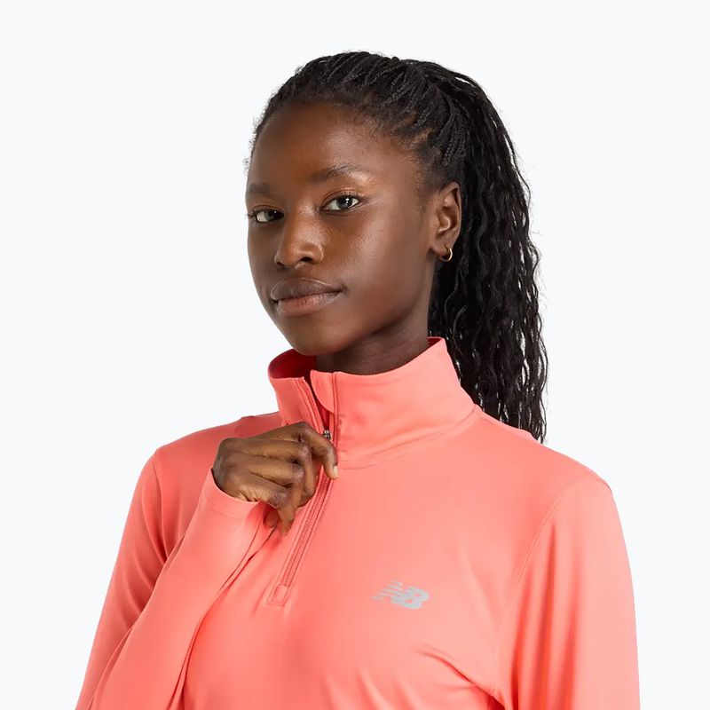 Felpa da corsa New Balance Sport Essentials Space Dye driftred da donna 4