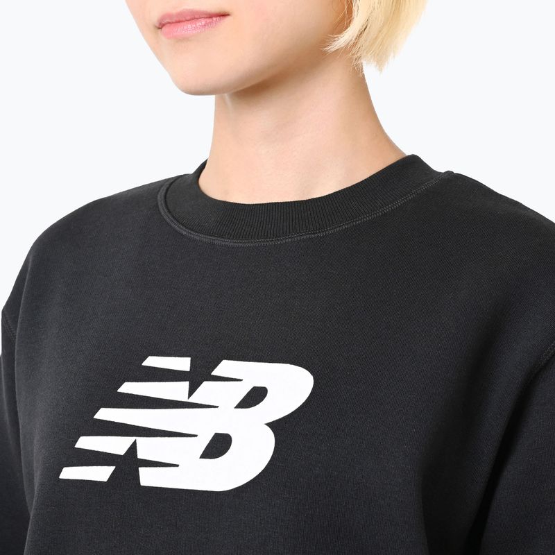 Felpa New Balance Sport Fleece Logo Crew donna nero 4