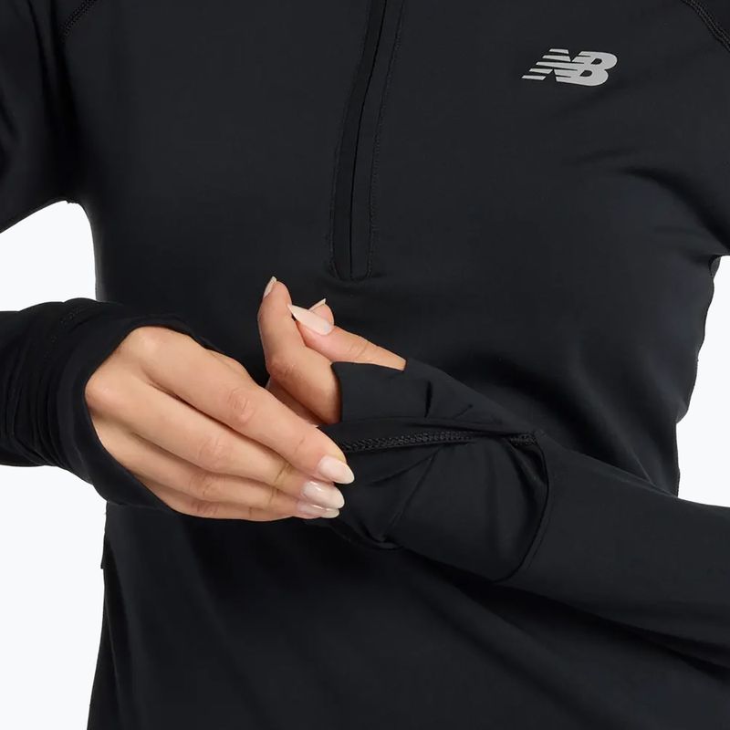 Felpa da running New Balance Harmony Half Zip da donna, nero 5