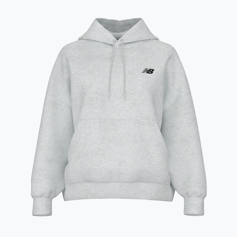 Felpa con cappuccio New Balance Reimagine Fleece Donna ashheath