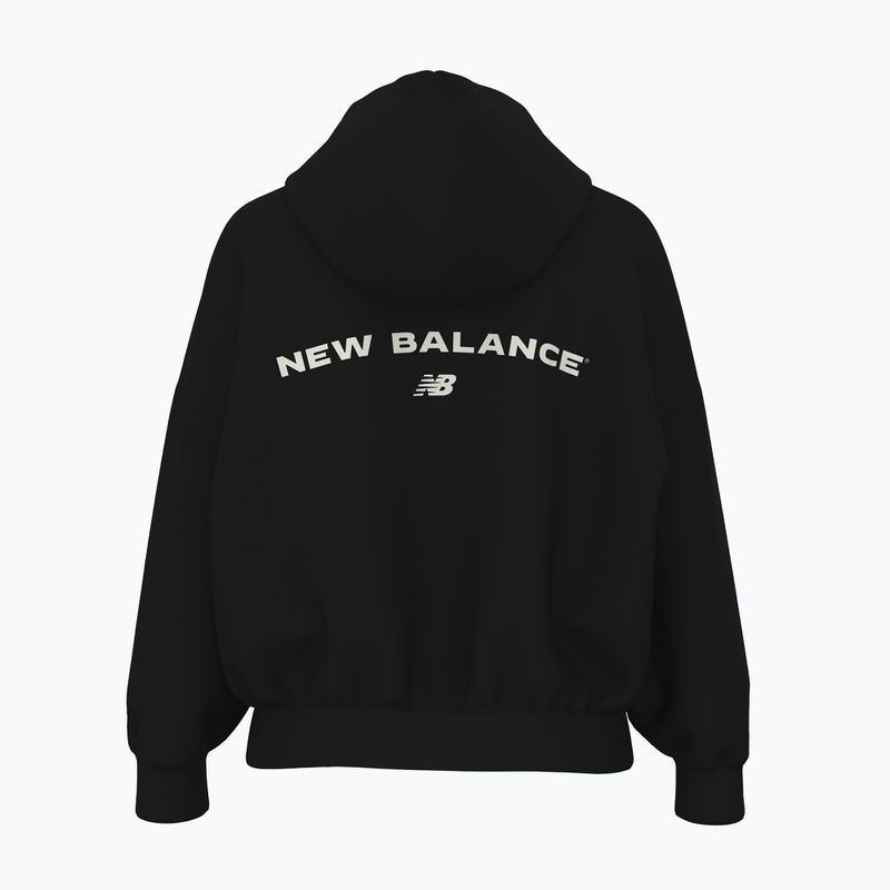 Felpa con cappuccio New Balance Reimagine da donna, nero 2