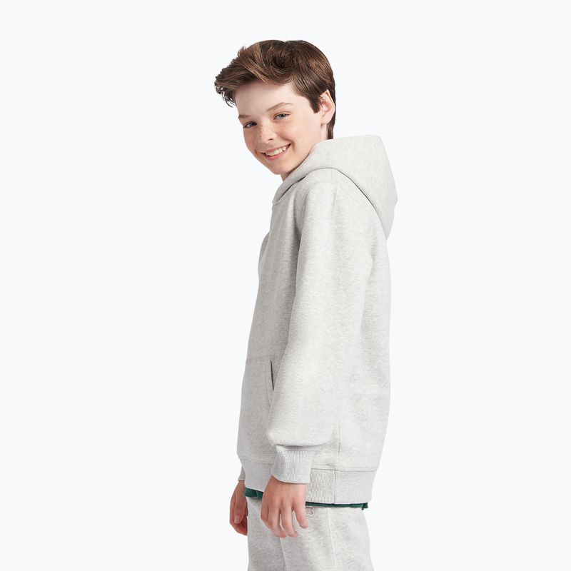 Felpa per bambini New Balance Brush Back Small Logo Hoodie ash heather 4