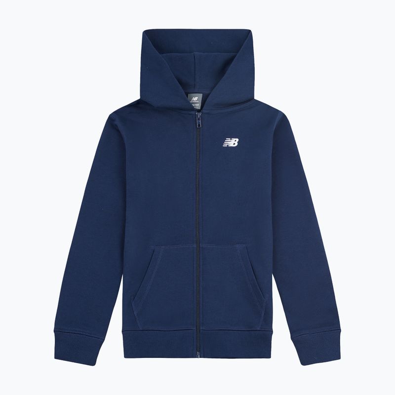 Felpa per bambini New Balance French Terry Small Logo Full Zip Hoodie nb navy 6