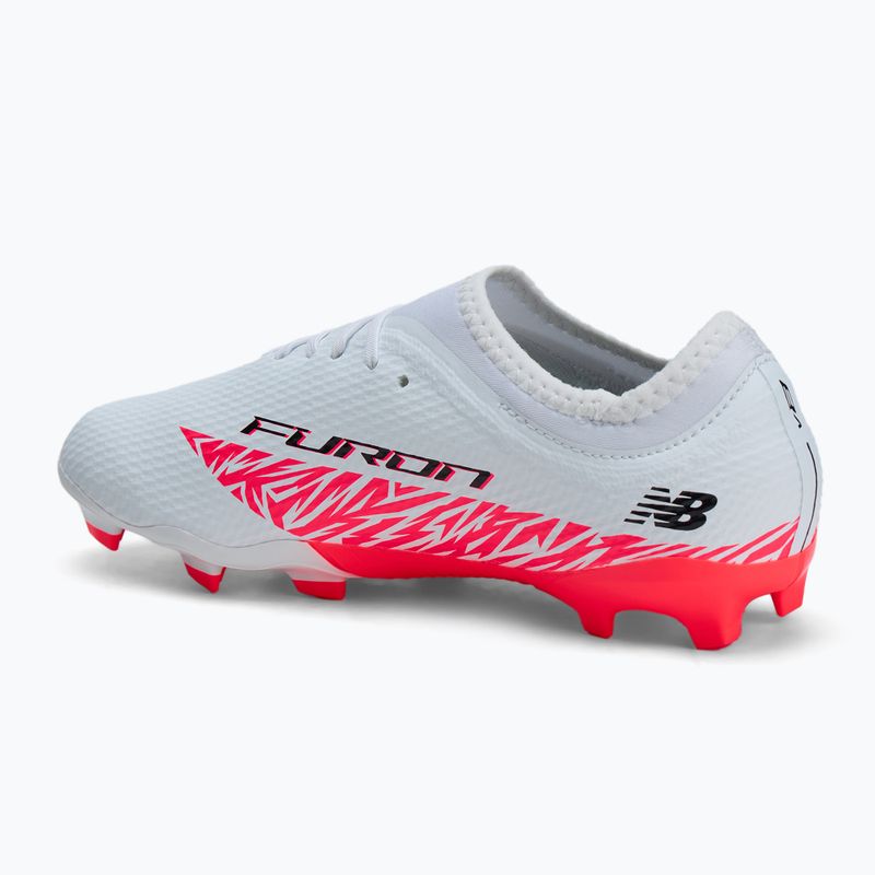 Scarpe da calcio per bambini New Balance Furon Team V8 Jr FG bianco 3